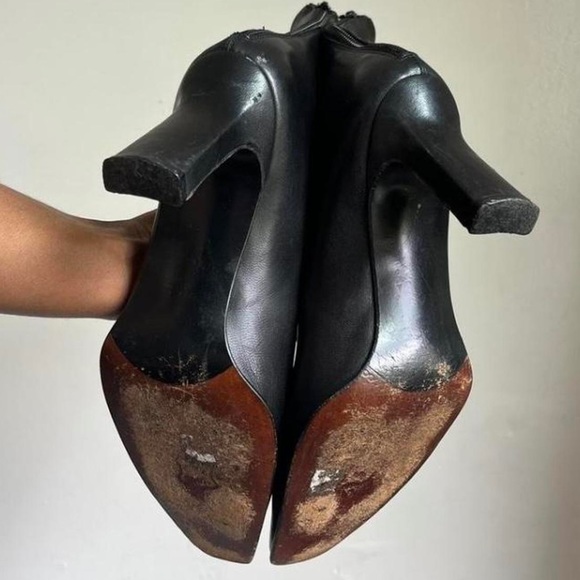 Stuart Weitzman Vintage leather upper square toe mid ankle boots - Picture 5 of 5